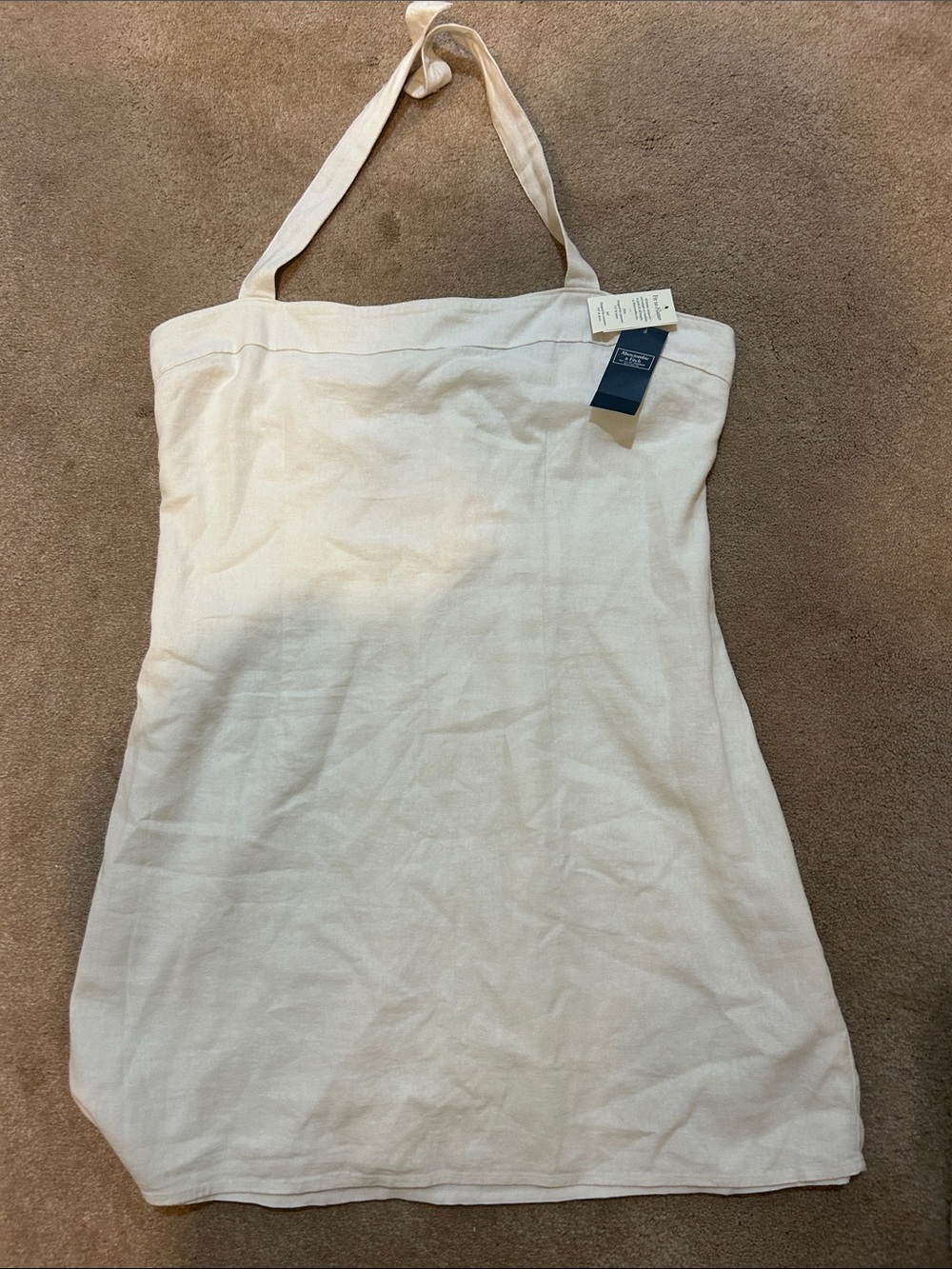 Abercrombie & Fitch white lined Halter dress